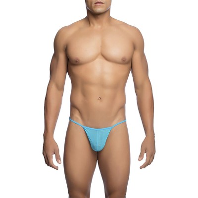 MOB - TANGA TRANSPARENTE EM FORMATO T AQUA TAMANHO L/XL - D-243552 - Dona Pimenta