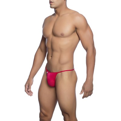 MOB - MICROFIBRA VERMELHA V-STRING TAMANHO L/XL - D-243550 - Dona Pimenta