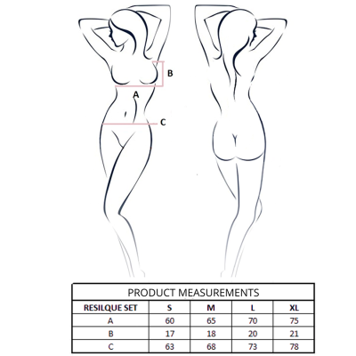 PASSION - CONJUNTO DE SUTIÃ + TANGA RESILQUE BRANCO L/XL - D-244584 - Dona Pimenta