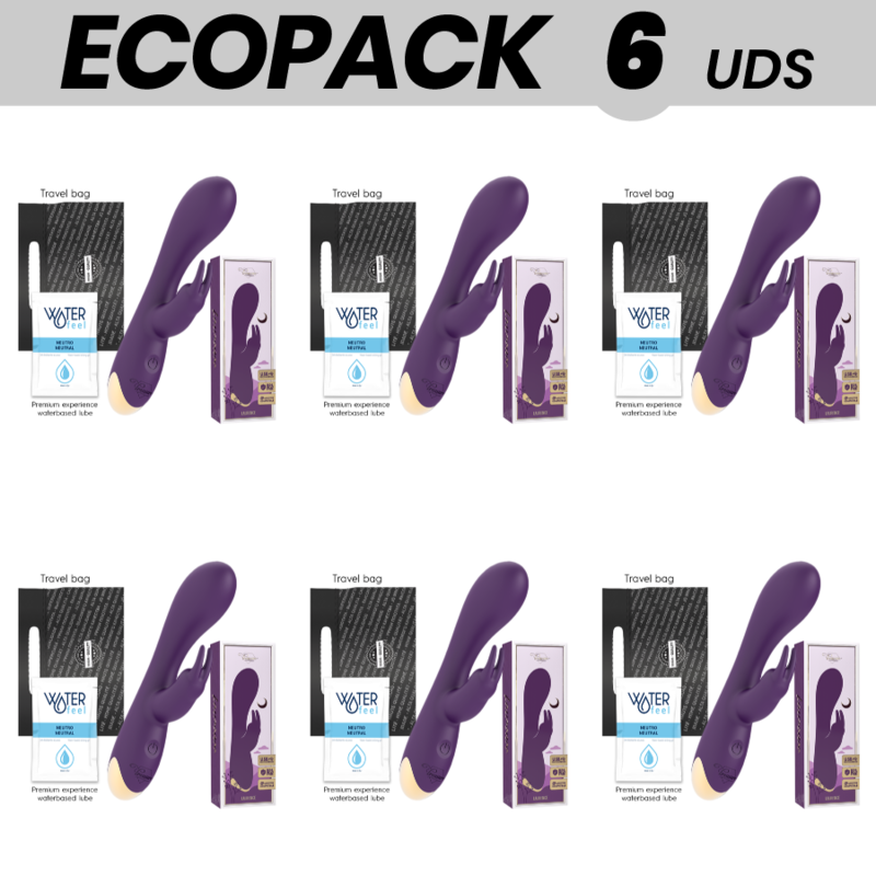 ECOPACK 6 UNIDADES - TREASURELAURENCE RABBIT VIBRATOR COMPATIBLE CON WATCHME WIRELESS TECHNOLOGY - D-233616 - Dona Pimenta