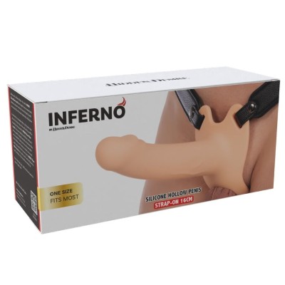 HIDDEN DESIRE - INFERNO MANGA PENIANA INFERNO COM STRAP-ON 16 CM - D-245550 - Dona Pimenta