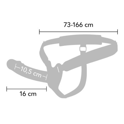 HIDDEN DESIRE - INFERNO MANGA PENIANA VIBRATÓRIA COM STRAP-ON 16 CM - D-245551 - Dona Pimenta