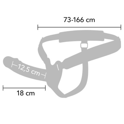 HIDDEN DESIRE - INFERNO MANGA PENIANA DE SILICONE COM STRAP-ON 18 CM - D-245552 - Dona Pimenta