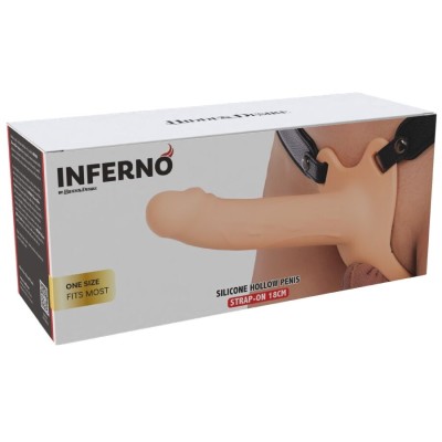 HIDDEN DESIRE - INFERNO MANGA PENIANA DE SILICONE COM STRAP-ON 18 CM - D-245552 - Dona Pimenta