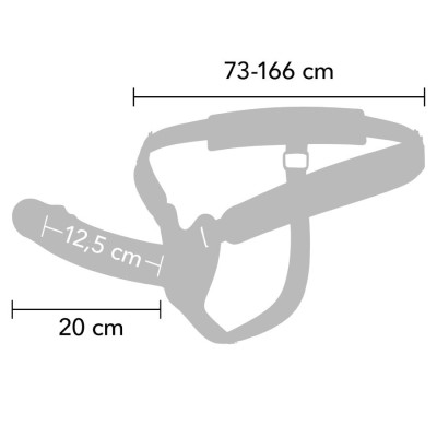 HIDDEN DESIRE - INFERNO MANGA PENIANA COM STRAP-ON 20 CM - D-245554 - Dona Pimenta