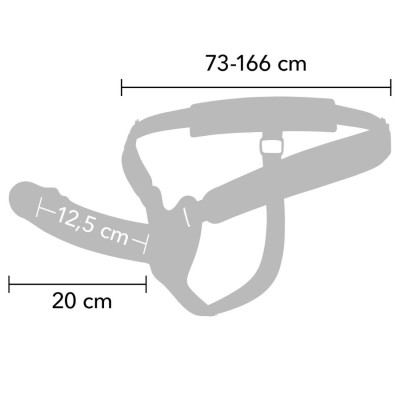 HIDDEN DESIRE - INFERNO MANGA PENIANA VIBRATÓRIA COM STRAP-ON 20 CM - D-245555 - Dona Pimenta