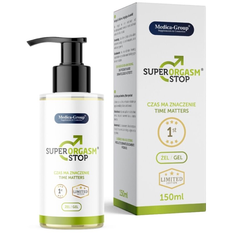 MEDICA GROUP - SUPER ORGASM STOP GEL ÍNTIMO PARA HOMENS 150 ML - D-245602 - Dona Pimenta