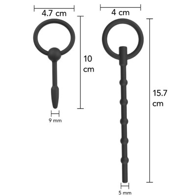 HIDDEN DESIRE - EXTREME ADVANCED CONJUNTO DE PLUGS URETRAIS 2 UNIDADES - D-245587 - Dona Pimenta