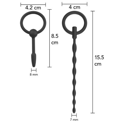 HIDDEN DESIRE - EXTREME STARTER CONJUNTO DE PLUGS URETRAIS 2 UNIDADES - D-245588 - Dona Pimenta