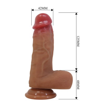 PRETTY LOVE - CURTIS DILDO REALISTA COM VENTOSA 17,3 CM -Ø- 4,2 CM - D-245198 - Dona Pimenta