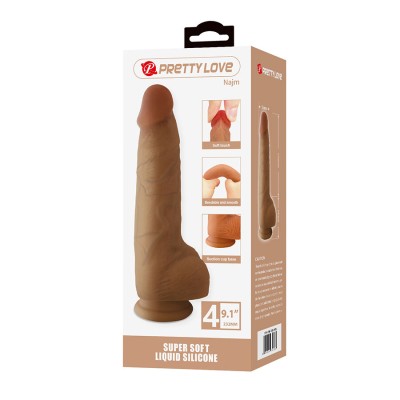 PRETTY LOVE - NAJM DILDO REALISTA COM VENTOSA 23,2 CM -Ø- 5,5 CM - D-245200 - Dona Pimenta