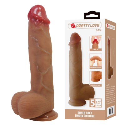 PRETTY LOVE - ORTON DILDO REALISTA COM VENTOSA 23,5 CM -Ø- 4,9 CM - D-245201 - Dona Pimenta