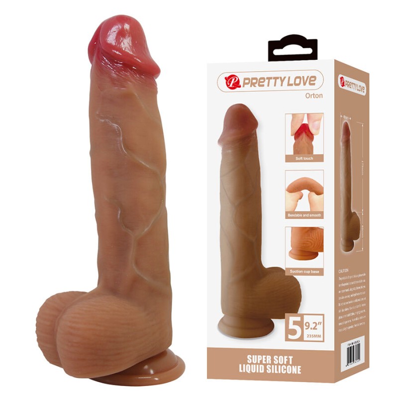 PRETTY LOVE - ORTON DILDO REALISTA COM VENTOSA 23,5 CM -Ø- 4,9 CM - D-245201 - Dona Pimenta