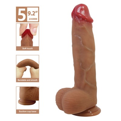 PRETTY LOVE - ORTON DILDO REALISTA COM VENTOSA 23,5 CM -Ø- 4,9 CM - D-245201 - Dona Pimenta