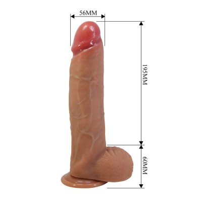 PRETTY LOVE - MENDEL DILDO REALISTA COM VENTOSA 25,5 CM -Ø- 5,6 CM - D-245202 - Dona Pimenta