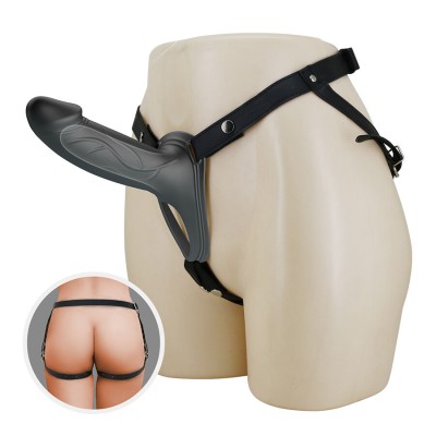 PRETTY LOVE - LANDON BLACK VIBRATING STRAP-ON - D-245192 - Dona Pimenta