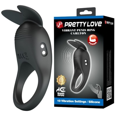 PRETTY LOVE - CARLTON ANEL PENIANO COM ESTIMULADOR CLITÓRICO - D-245237 - Dona Pimenta