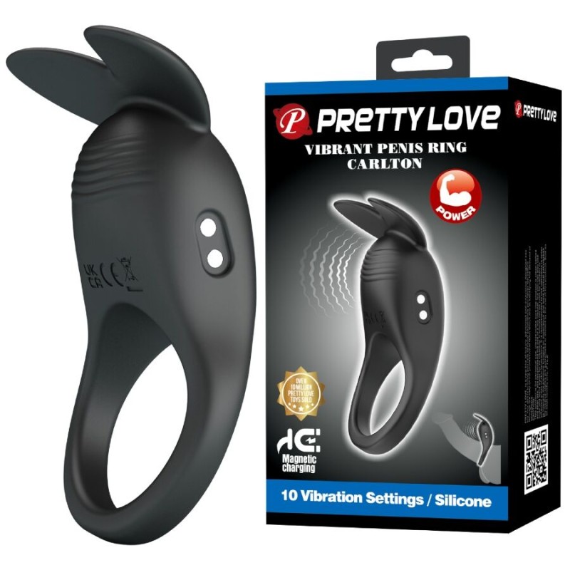 PRETTY LOVE - CARLTON ANEL PENIANO COM ESTIMULADOR CLITÓRICO - D-245237 - Dona Pimenta