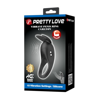 PRETTY LOVE - CARLTON ANEL PENIANO COM ESTIMULADOR CLITÓRICO - D-245237 - Dona Pimenta