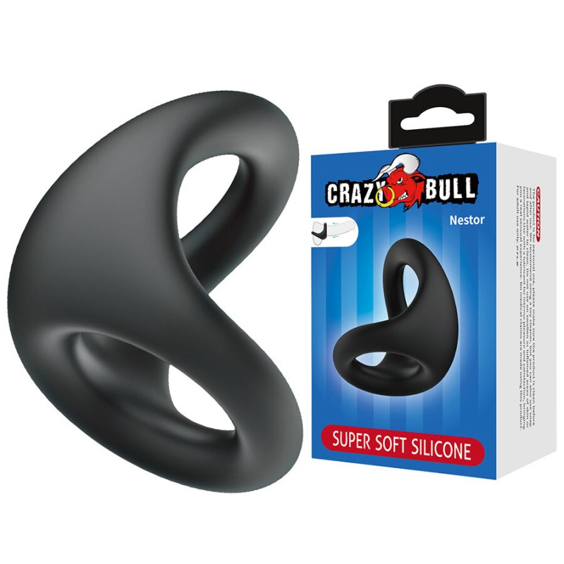 CRAZY BULL - NESTOR ANEL ERGONÔMICO PARA PÊNIS E TESTÍCULOS - D-245240 - Dona Pimenta