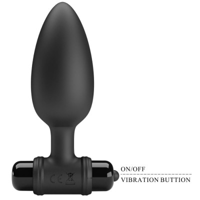 MR PLAY - PLUG ANAL SUPER POWER COM VIBRAÇÃO - D-245194 - Dona Pimenta