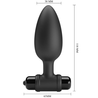 MR PLAY - PLUG ANAL SUPER POWER COM VIBRAÇÃO - D-245194 - Dona Pimenta