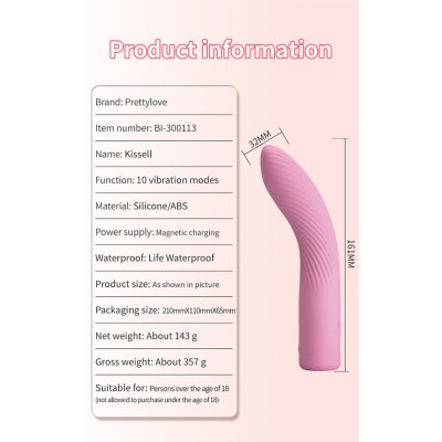 PRETTY LOVE - KISELL VIBRADOR ROSA PARA PONTO G - D-245177 - Dona Pimenta