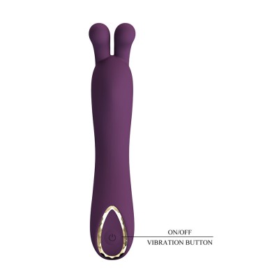 PRETTY LOVE - DJ RABBIT VIBRADOR DE PONTO G ROXO - D-245181 - Dona Pimenta