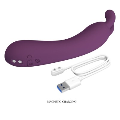 PRETTY LOVE - DJ RABBIT VIBRADOR DE PONTO G ROXO - D-245181 - Dona Pimenta
