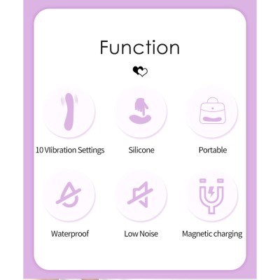 PRETTY LOVE - DJ RABBIT VIBRADOR DE PONTO G ROXO - D-245181 - Dona Pimenta