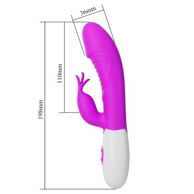 PRETTY LOVE - RASMUSSEN VIBRADOR DE PONTO G ROXO - D-245204 - Dona Pimenta