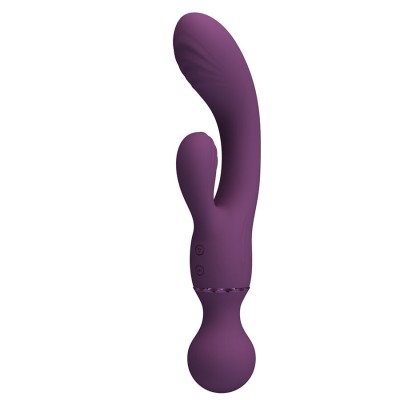 PRETTY LOVE - VIBRADOR ROXO PARA PONTO G, VERSÁTIL E COMPLETO - D-245217 - Dona Pimenta