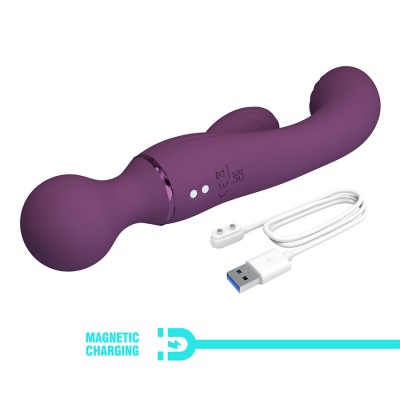PRETTY LOVE - VIBRADOR ROXO PARA PONTO G, VERSÁTIL E COMPLETO - D-245217 - Dona Pimenta