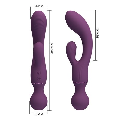 PRETTY LOVE - VIBRADOR ROXO PARA PONTO G, VERSÁTIL E COMPLETO - D-245217 - Dona Pimenta