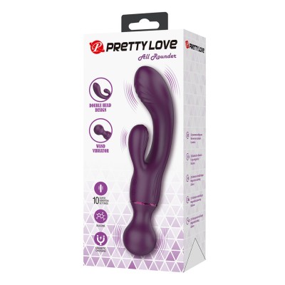 PRETTY LOVE - VIBRADOR ROXO PARA PONTO G, VERSÁTIL E COMPLETO - D-245217 - Dona Pimenta