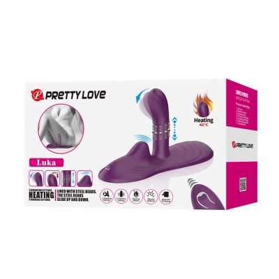 PRETTY LOVE - LUKA VIBRADOR DE SENTADO COM EFEITO DE CALOR E CONTROLE REMOTO - D-245218 - Dona Pimenta