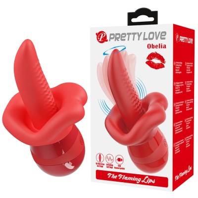 PRETTY LOVE - OBELIA VIBRADOR DE LÍNGUA COM MOVIMENTO ORBITAL - D-245221 - Dona Pimenta