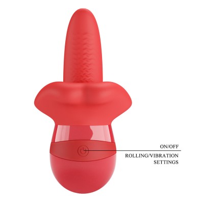 PRETTY LOVE - OBELIA VIBRADOR DE LÍNGUA COM MOVIMENTO ORBITAL - D-245221 - Dona Pimenta