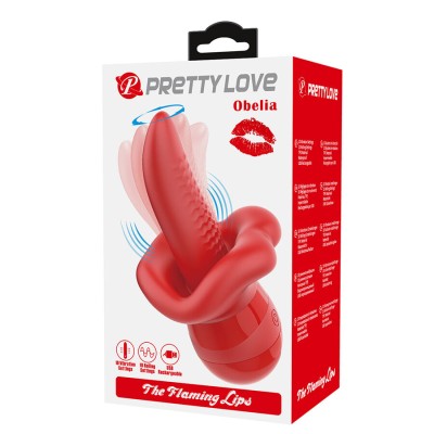 PRETTY LOVE - OBELIA VIBRADOR DE LÍNGUA COM MOVIMENTO ORBITAL - D-245221 - Dona Pimenta
