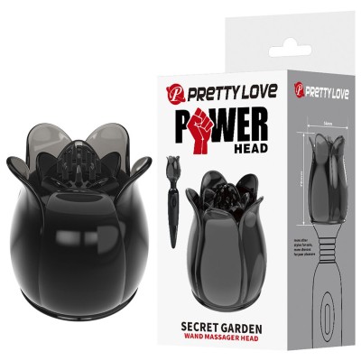 PRETTY LOVE - SECRET GARDEN CABEÇA DE MASSAGEM PRETA - D-245222 - Dona Pimenta