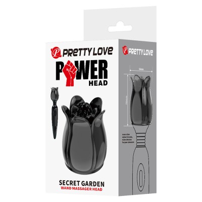 PRETTY LOVE - SECRET GARDEN CABEÇA DE MASSAGEM PRETA - D-245222 - Dona Pimenta