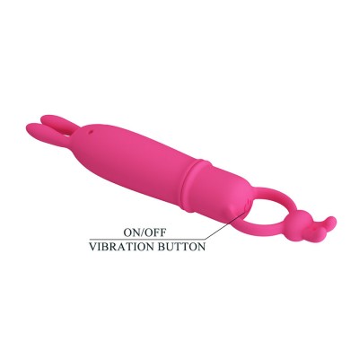 PRETTY LOVE - DELIA VIBRADOR RABBIT COM ANEL DE RESISTÊNCIA - D-245228 - Dona Pimenta