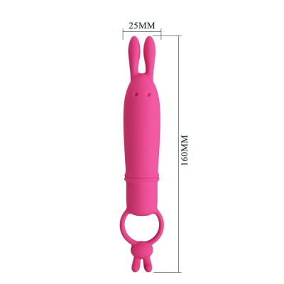 PRETTY LOVE - DELIA VIBRADOR RABBIT COM ANEL DE RESISTÊNCIA - D-245228 - Dona Pimenta