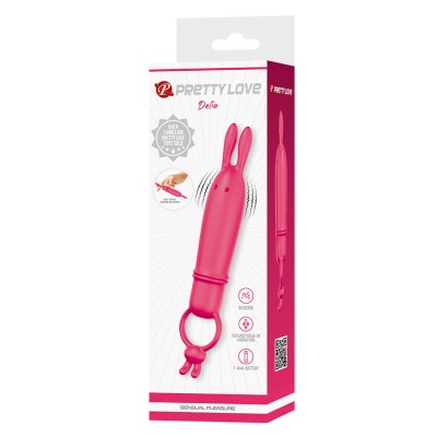 PRETTY LOVE - DELIA VIBRADOR RABBIT COM ANEL DE RESISTÊNCIA - D-245228 - Dona Pimenta