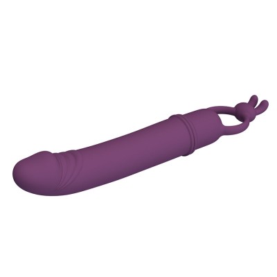 PRETTY LOVE - CORA VIBRADOR EM FORMATO DE PÊNIS COM ANEL DE RESISTÊNCIA - D-245229 - Dona Pimenta