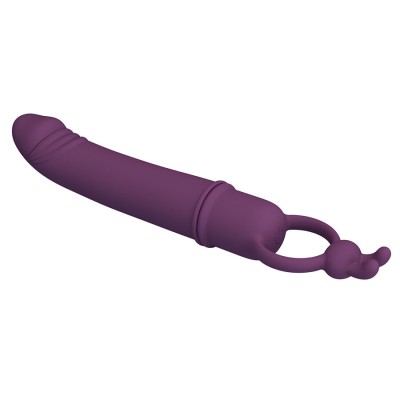 PRETTY LOVE - CORA VIBRADOR EM FORMATO DE PÊNIS COM ANEL DE RESISTÊNCIA - D-245229 - Dona Pimenta