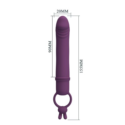 PRETTY LOVE - CORA VIBRADOR EM FORMATO DE PÊNIS COM ANEL DE RESISTÊNCIA - D-245229 - Dona Pimenta