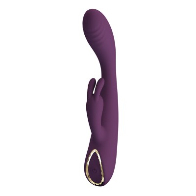 PRETTY LOVE - EMMA VIBRADOR ROXO RABBIT COM ESTIMULADOR - D-245231 - Dona Pimenta