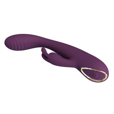 PRETTY LOVE - EMMA VIBRADOR ROXO RABBIT COM ESTIMULADOR - D-245231 - Dona Pimenta