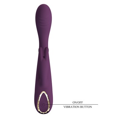 PRETTY LOVE - EMMA VIBRADOR ROXO RABBIT COM ESTIMULADOR - D-245231 - Dona Pimenta